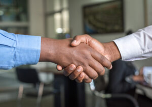 Formal Shake hand after B2B Lead Generation & Digital marketing